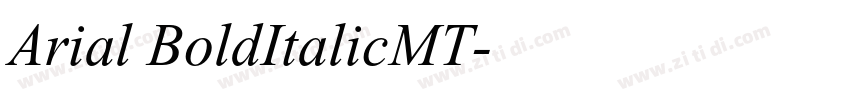 Arial BoldItalicMT字体转换